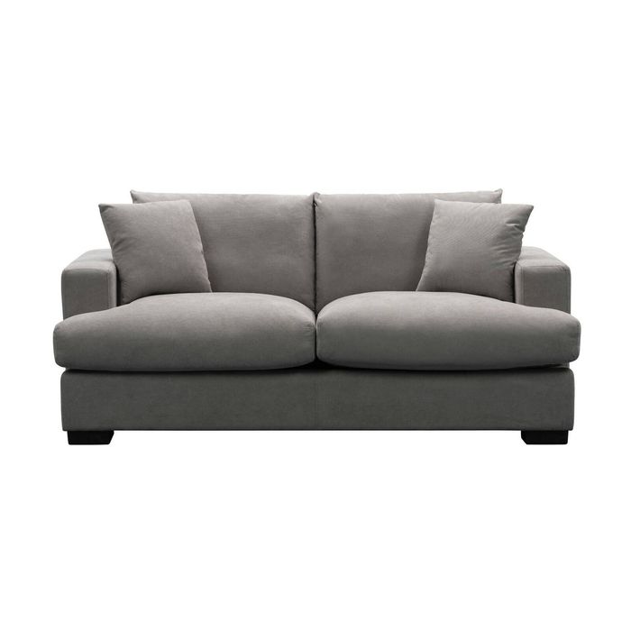 Hecate 2 Seater Fabric Sofa Lounge Light Grey