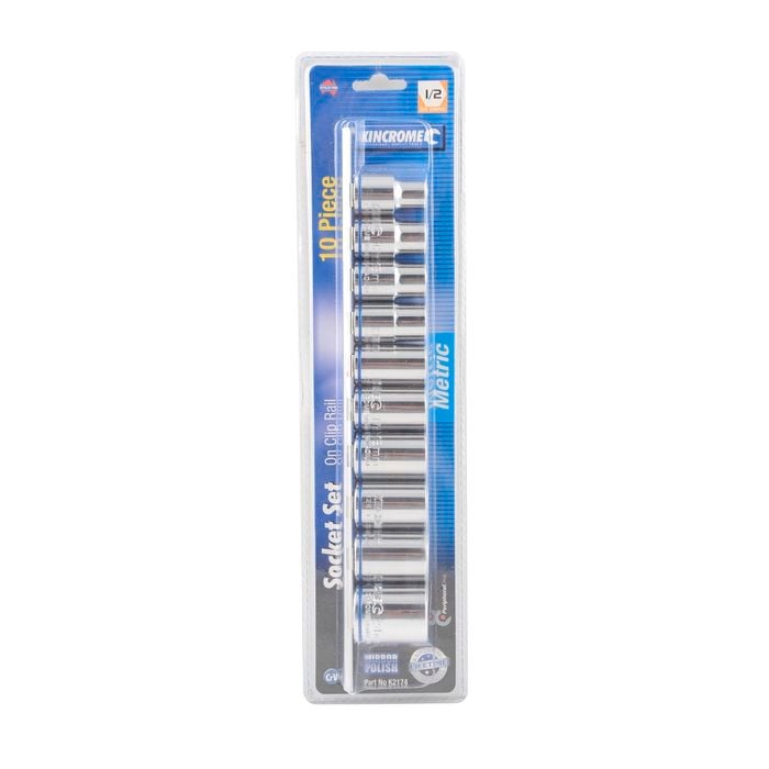 Kincrome 10 Piece 1/2" Metric Rail Socket Set