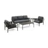 Mornington Outdoor 3+1+1 Lounge Setting With Coffee Table And Side Midnight