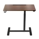 Altus Mobile Standing Desk with Wheels Pneumatic Over Bed Table (Walnut) - Walnut | Desk