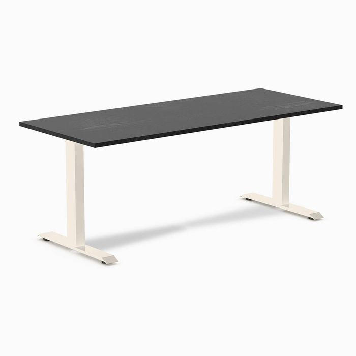 Desky Fixed Height Hardwood Office Desk Wheat Frame 180cm