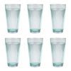6PK Pizzazz Ripple Design Acrylic High Ball Tumbler Drinking Cup 450ml Green