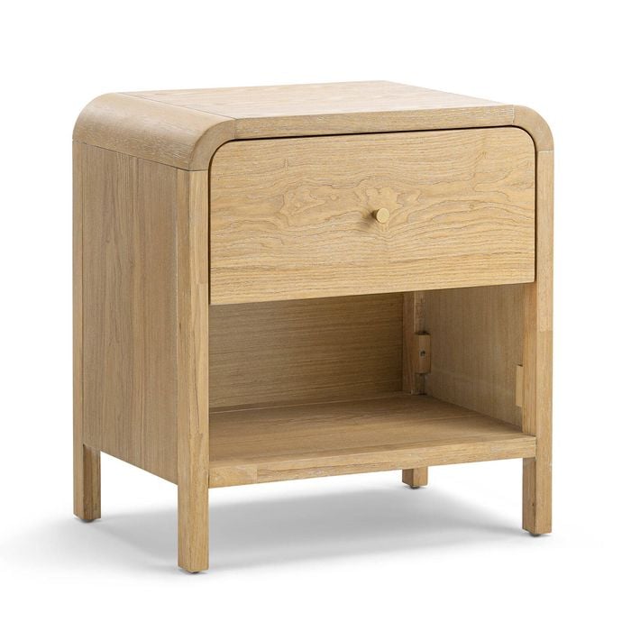 Riley 56cm Natural Ash 1 Drawer Bedside Table