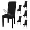 Catzon 6 Pcs Dining Chair Covers Waterproof Stretch-Black