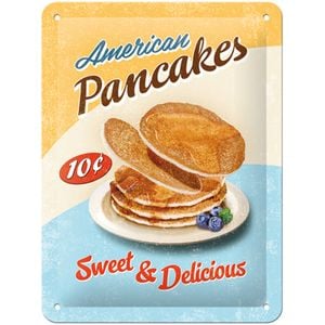 Nostalgic Art 15x20cm Small Wall Hanging Metal Sign Pan Cakes