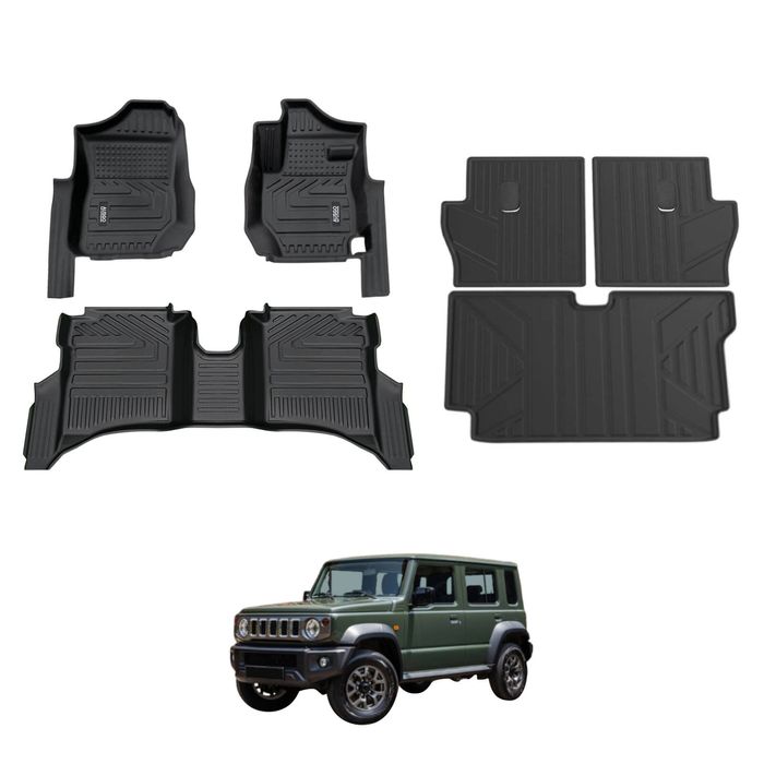AUSGO Floor Mats & Boot Liner Set for Suzuki Jimny 5-Door Auto Transmission 2023-Onwards Car Floor Liners Cargo Mat