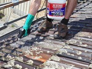 DIY Step Image - How to clean roof tiles . Blob storage upload.