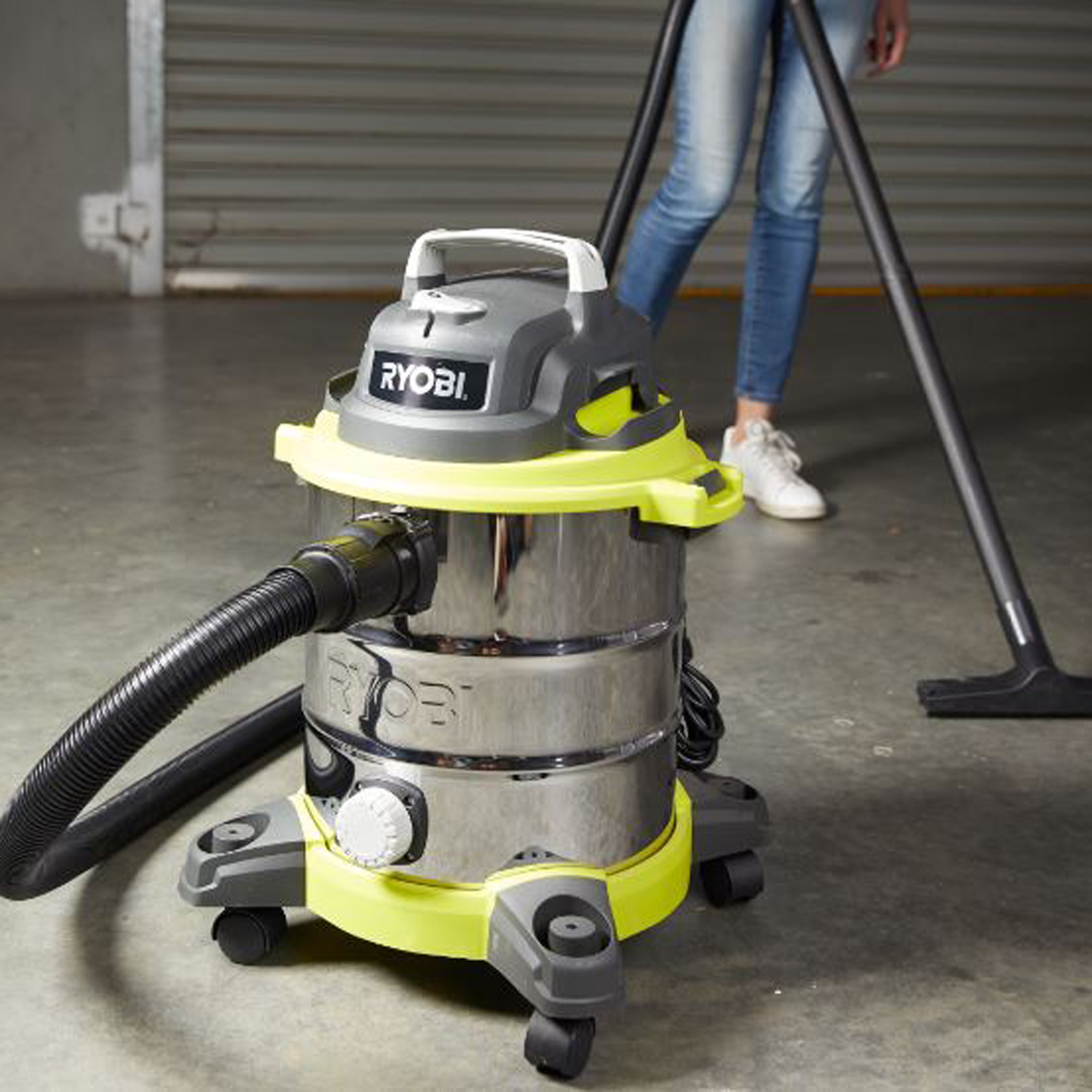 Ryobi 1250W 20L Stainless Steel Wet And Dry Vacuum RVC 1220I G Bunnings New Zealand