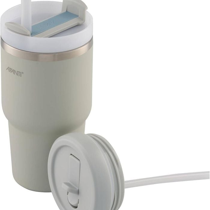 Avanti Hydroquench Insulated Smoothie Tumbler With 2 Lids 550ml - Grey