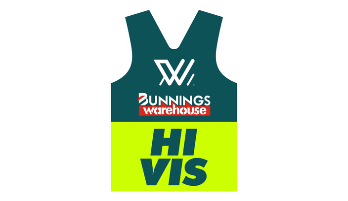 A green Bunnings and AFLW jersey.