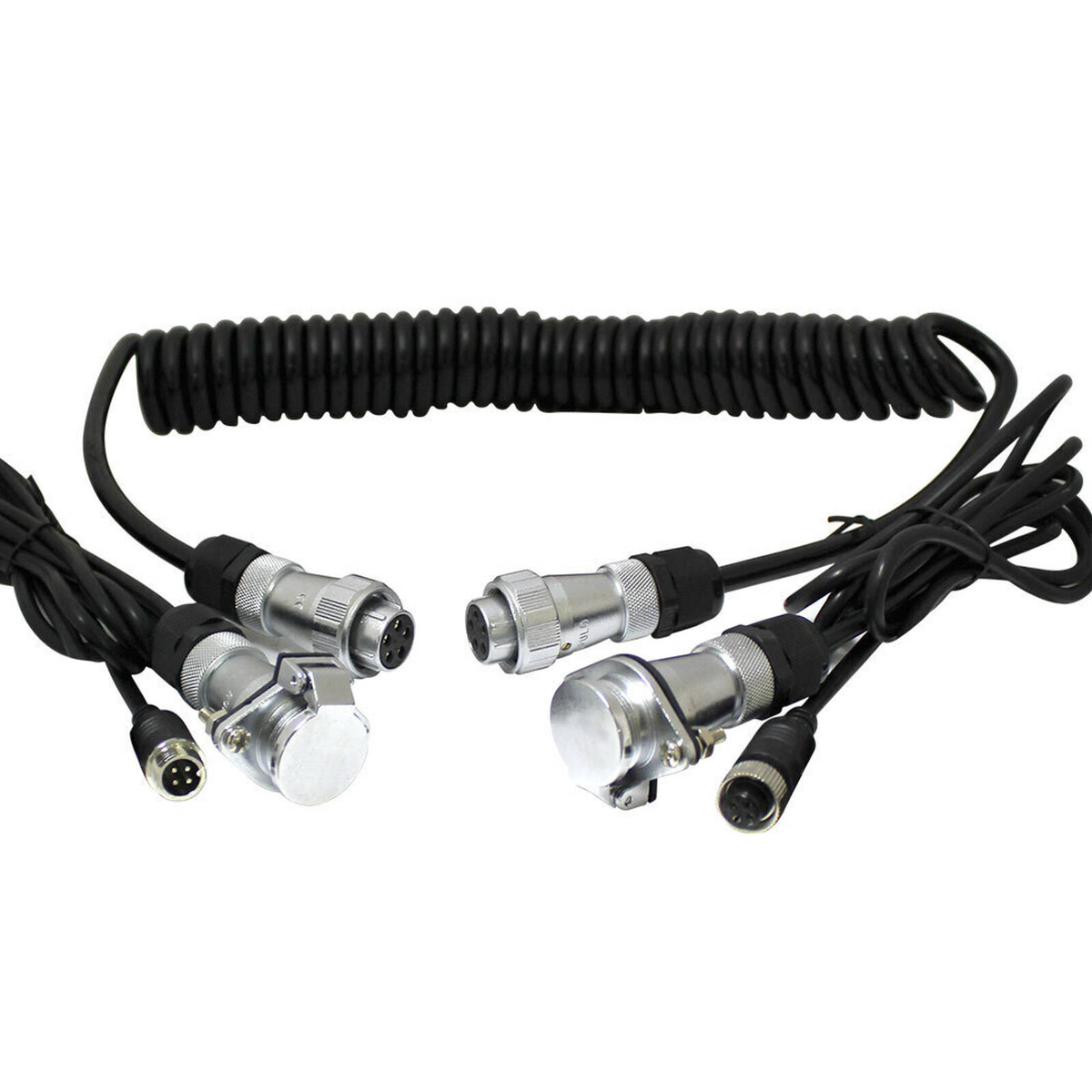 Elinz Heavy Duty Trailer Cable Coil and 4PIN Connectors 1 AV Input ...