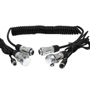 Elinz Heavy Duty Trailer Cable Coil and 4PIN Connectors 1 AV Input