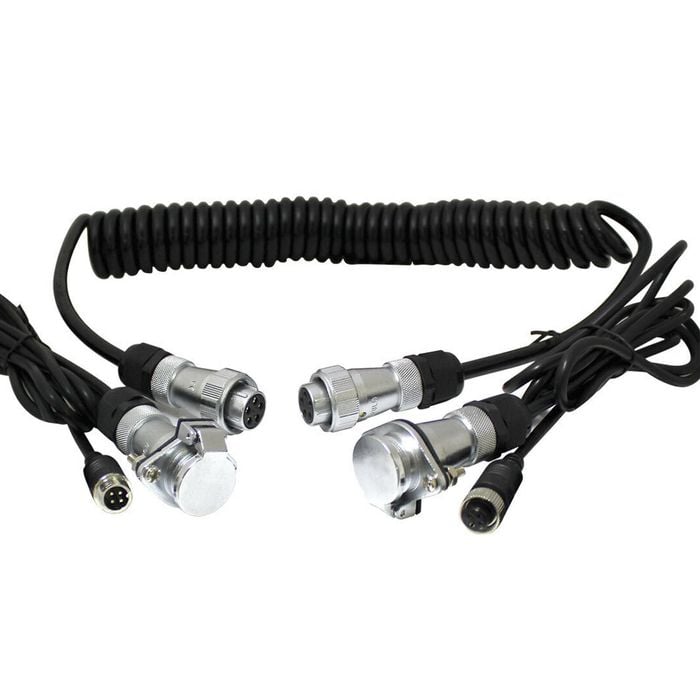 Elinz Heavy Duty Trailer Cable Coil and 4PIN Connectors 1 AV Input