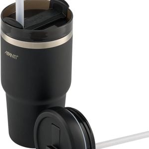 Avanti Hydroquench Insulated Smoothie Tumbler With 2 Lids 550ml - Black
