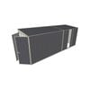 Build-a-Shed 1.5 x 5.2 x 2m Single Sliding Side Door Skillion Shed - Grey