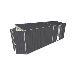 Build-a-Shed 1.5 x 5.2 x 2m Single Sliding Side Door Skillion Shed - Grey
