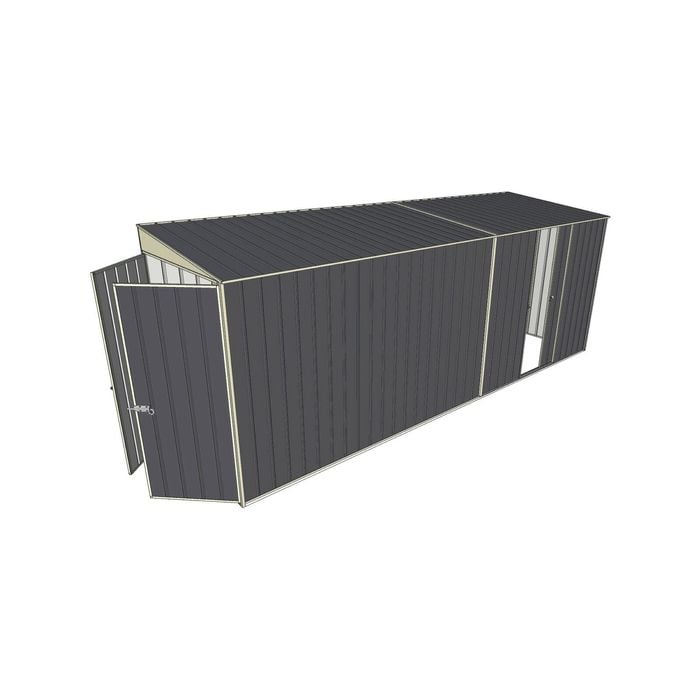 Build-a-Shed 1.5 x 5.2 x 2m Single Sliding Side Door Skillion Shed - Grey