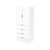 Lugna 2048 x 900 x 580mm White Hangrail 4 Drawer Double Door Cabinet