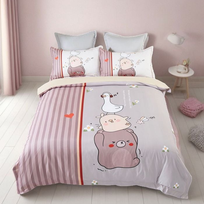 Fabric Fantastic Double Size Duck Kids Quilt/Doona/Duvet Cover Set
