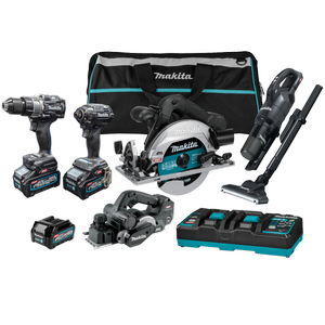 Makita XGT 40V 5 Piece Black Combo Kit DK0253G501
