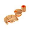 Tiny Dining 4pc Elephant Bamboo Suction Baby Feeding Set