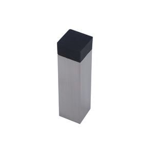 Adoored Satin Chrome Rectangle Rubber Bumper Door Stop