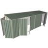 Build-a-Shed 1.5 x 6 x 2m Skillion Double and Single Hinged Side Doors Shed - Green