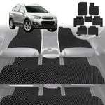 6D Diamond Car Floor Mats for Holden Captiva 7 2009-2015-Ultimate Set-Black-Outback GT