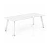 Olg Flare Table 4 Leg White Frame White Top L2400mm X W1200mm