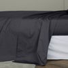 Bedding Co. Flat Sheet 1200TC Egyptian Cotton Black Charcoal King Single