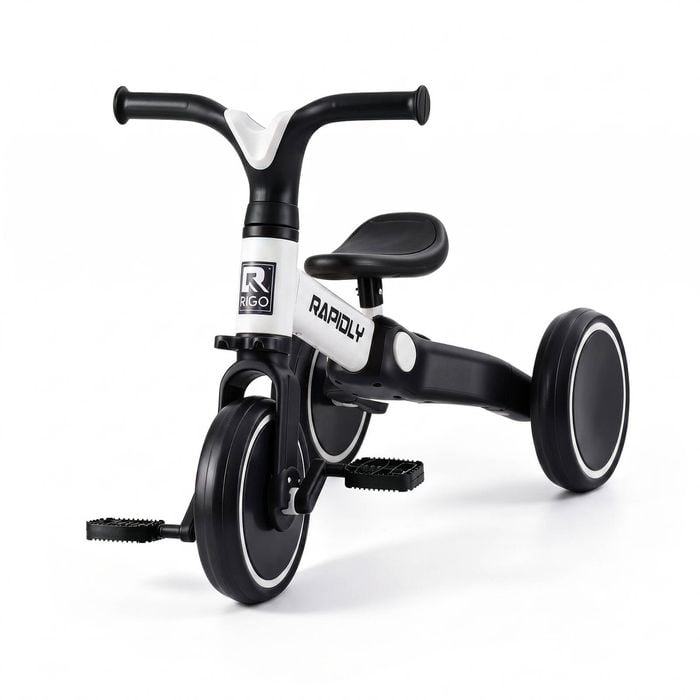 RIGO Tricycle Bike, Kids Bike with 3 wheels, Carbon Steel 70cm White