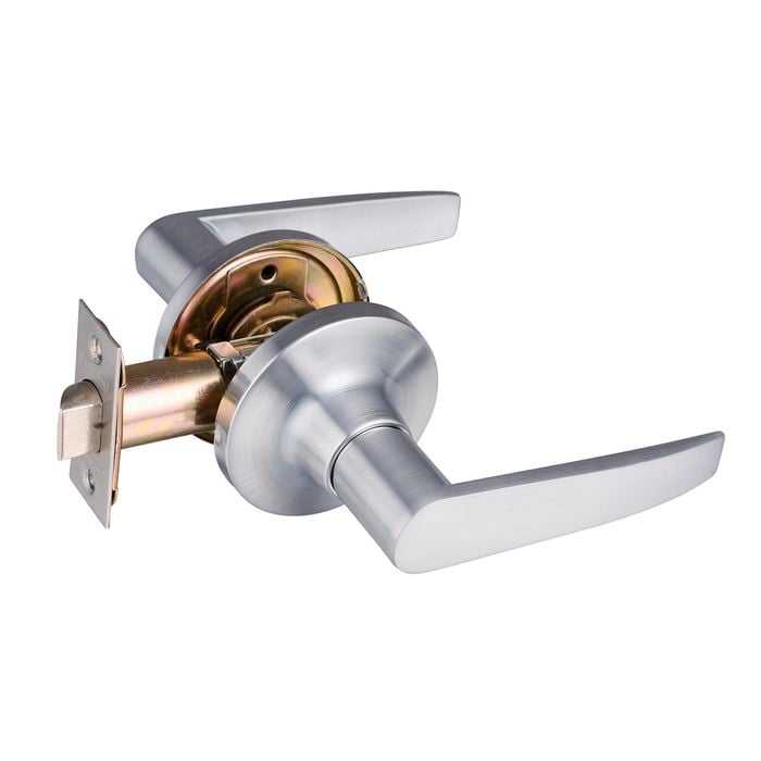 Schlage Satin Chrome Regent Series Jupiter Passage Leverset
