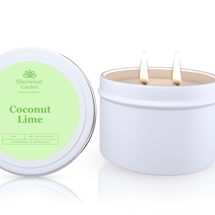 Coconut Lime Soy Wax Candle Tin 165g