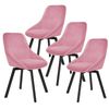 ALFORDSON Set of 4 Dining Chairs Accent Kitchen Swivel Lounge Padded Seat Velvet Pink