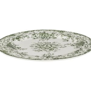 Casa Domani Rosetta Rim Dinner Plate Elegant Antique Green Porcelain 26.5cm