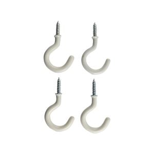 Everhang 21mm White PVC Cup Hook - 4 Pack