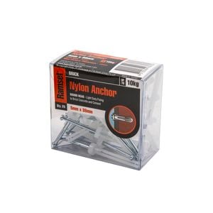 Ramset 5 x 38mm Round Head Brick Nylon Anchor - 25 Pack