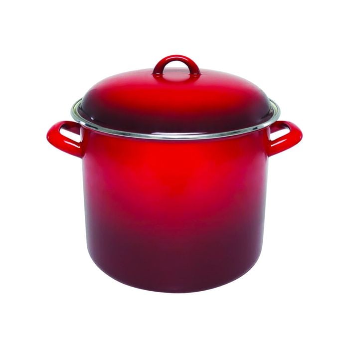Chasseur Stock Pot Enamel On Steel Medium 24cm / 8.2L Red
