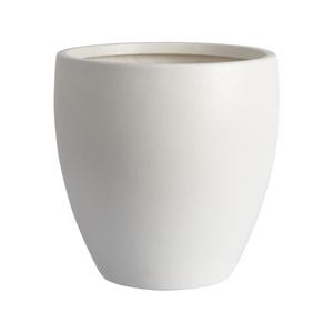 Tuscan Path 31 x 31cm White Harper Egg Fibreglass Pot