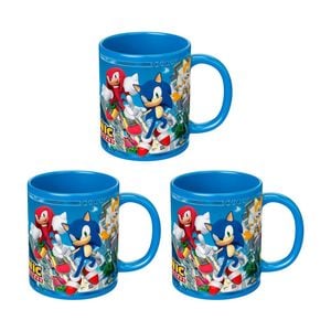 3PK Sonic The Hedgehog Sonic-Characters Ceramic Coffee Drinking Mug Blue