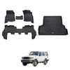 AUSGO Floor Mats & Boot Liner Set for Toyota LandCruiser 76 Series LC76 2023-Onwards Car Floor Liners Cargo Mat