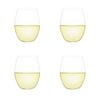Outdoors Set Of 4 Stemless Wine Glasses White Plumm