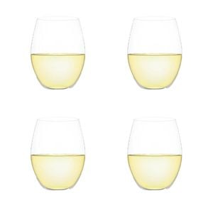Outdoors Set Of 4 Stemless Wine Glasses White Plumm
