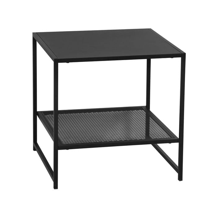 Levede 2-Tier Side Table Open Design Steel Home Shelf Compact Storage End Table