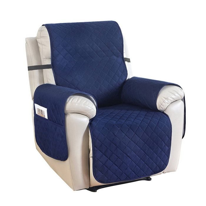 Artiss Recliner Chair Cover Water Repellent Furniture Protector Armchair Slipcover, Navy Blue