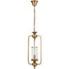 Telbix Velden Industrial Pendant Hanging Lamp Light Metal Glass Copper Clear Polished