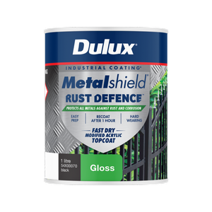 Dulux 1L Black Gloss Metalshield Rust Defence