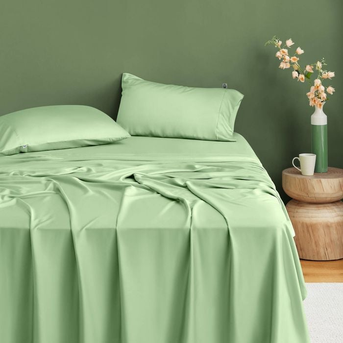 Natural Home Bamboo Sheet Set Sage Double Bed