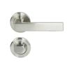 Miles Nelson Satin Nickel Verona Round Rosette Privacy Set