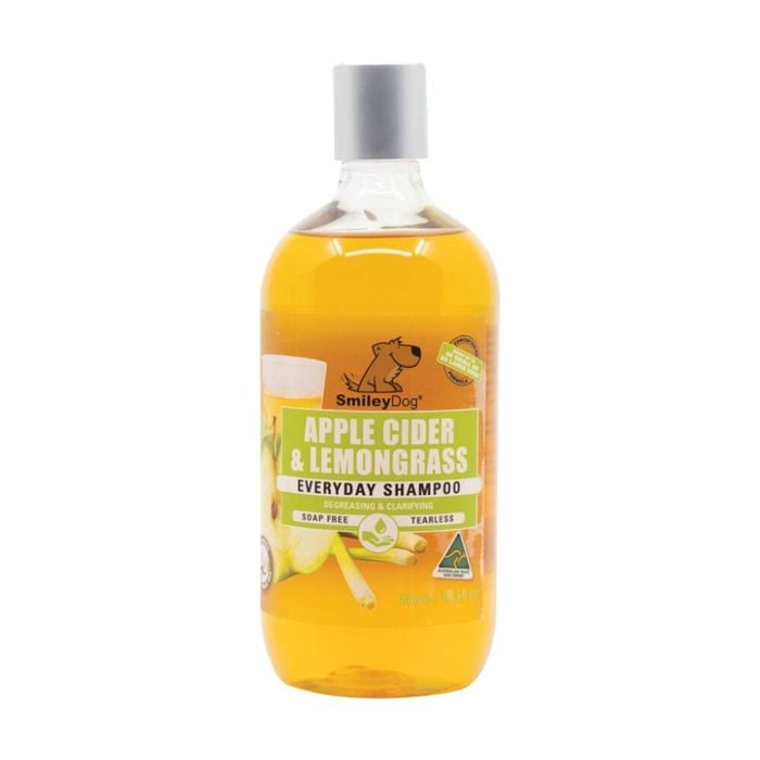 Smiley Dog Grooming Washing Care Shampoo Apple Cider & Lemongrass 500ml